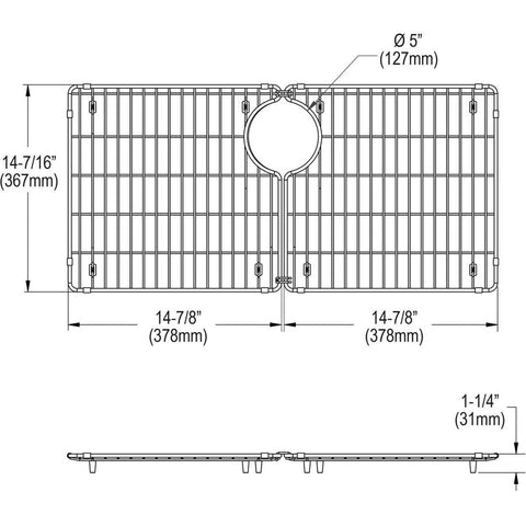 Elkay LKOBG3014SS Bottom Grid, Stainless Steel