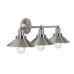 JONATHAN Y JYL7428B July 26.5" 3-Light Metal Shade Farmhouse Sconce Contempor...