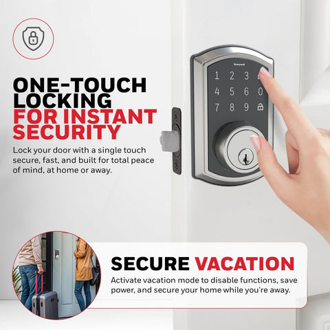 Honeywell Safes & Door Locks - Keyless Entry Door Lock with Touch Screen Keyp...