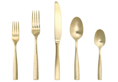 Fortessa Lucca Flatware Set, 20-Piece, Gold