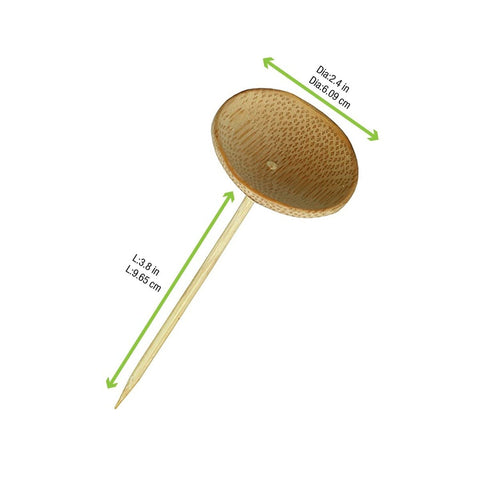 PACKNWOOD 209BBTHANI6 -"Thani" Bamboo Mini Dish with Pick Skewer - Bamboo Pla...