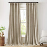 NICETOWN Camel Velvet Curtains 108" Length for Bedroom Living Room, Room Dark...