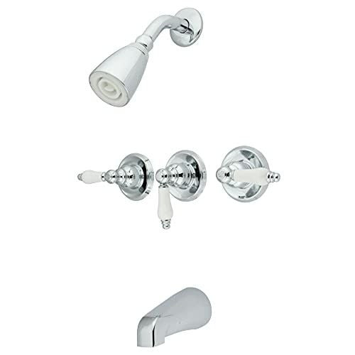 Kingston Brass KB231PL Tub and Shower 5-Inch Spout Reach, Polished Chrome