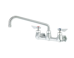 Krowne DX-812 Diamond Series Faucet, Wall-Mounted, 8" Centers, 12" Swing spou...