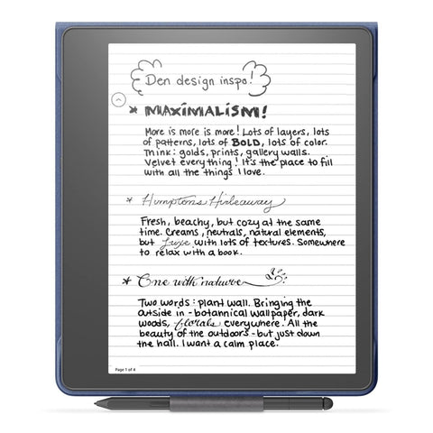 Amazon Kindle Scribe Brush Print Leather Folio Cover with Magnetic Attach, Sl...
