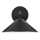 KICHLER Ripley 12" 1-Light Outdoor Wall Light in Black for Exterior Doors, Ga...