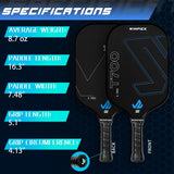 Pickleball Paddle, T700 Raw Carbon Fiber Pickleball Paddle, Thermoformed Pick...