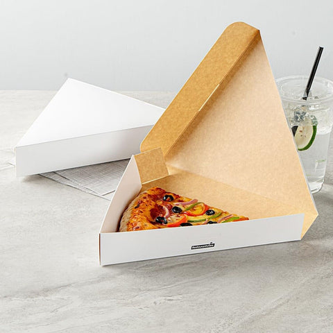 Restaurantware Eco Pie 9.3 x 10.3 x 1.8 Inch Pizza Slice Boxes 100 Clamshell ...