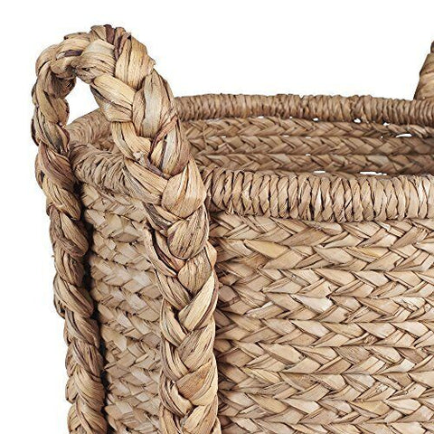 Household Essentials Large Wicker Floor Storage Basket with 19''x 25'', Brown