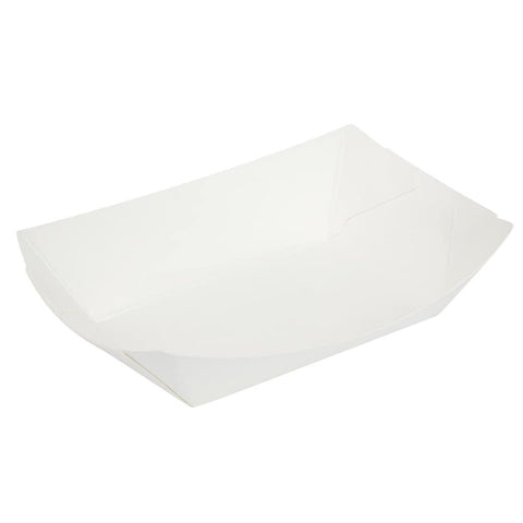 Bio Tek 4 Ounce Paper Boats, 400 Disposable #25 Food Trays - PE Lining, Durab...