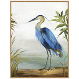 Amanti Art Framed Canvas Wall Art 30x23 Blue Heron by Aimee Wilson, Framed Wa...