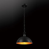 Globe Electric 67000100 1-Light Pendant Light, Weathered Black Finish, Hammer...