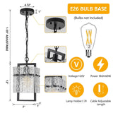 Modern Black Pendant Lights Kitchen Island, Crystal Kitchen Island Lighting w...