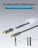 Fiber Optic HDMI Cable (HDMI 2.0, 18Gbps), Kimtabo HDMI to HDMI and Micro HDM...