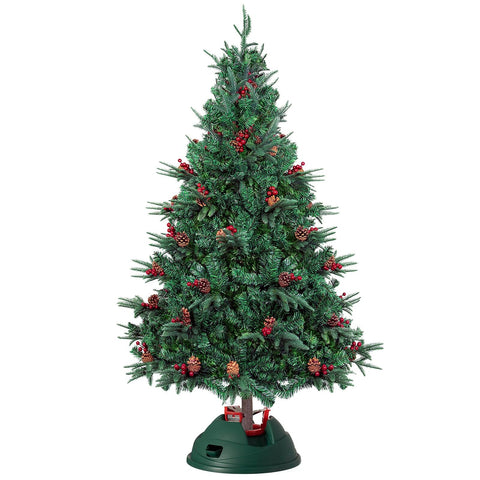 Indoor Automatic Green Christmas Tree Stand with Water Reservoir, Adjustable ...