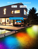 Smart Landscape Lights Pro, 1200LM RGBW+IC Color Changing Outdoor Spot Lights...