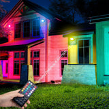 30W LED Flood Light Outdoor, 2700K Warm White RGB Flood Lights with Remote, D...