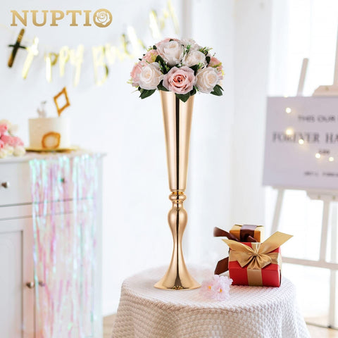 NUPTIO Flower Balls for Wedding Centrepieces - 6 Pcs 9.5in Diameter Artificia...