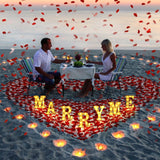 Fumete 4080 Pcs Marry Me Sign Proposal Decorations Lighted Marry Me Letters w...