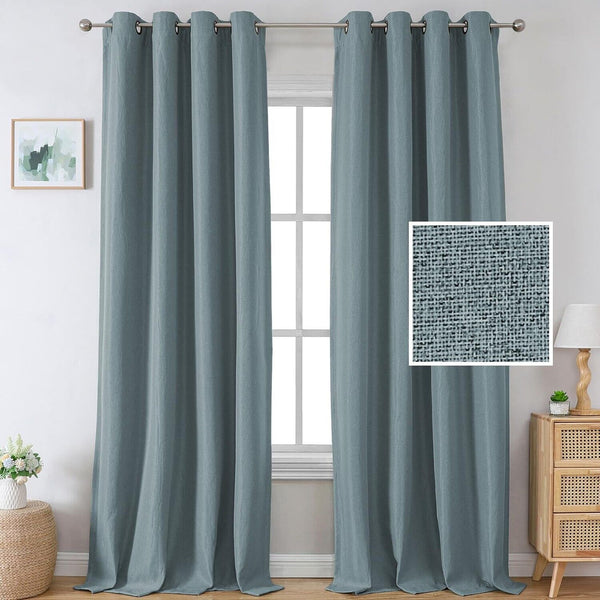 H.VERSAILTEX Linen Blackout Curtains 108 Inches Long for Living Room Dining 2...