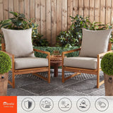 Greendale Home Fashions Modern Outdoor Sunbrella Fabric 2-Piece Deep Seat Cha...