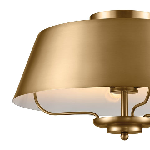 Kichler Pendant/Semi Flush 3Lt Brushed Natural Brass 3 Light