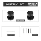 Dummy Interior Door Knob, Matte Black Door Knobs for Bifold Closet Doors, Hea...