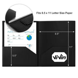 ViVin 60-Pack Plastic Pocket Folders Bulk, Sturdy Two Pocket Folders, Plastic...