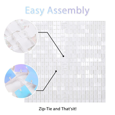 Shimmer Wall Backdrop Iridescent Panels Sequin Wall Panels Glitter 24 Panels ...