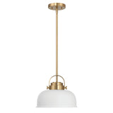 Arte - Industrial Metal 2-Tone Ceiling Light, White and Gold