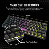 Corsair K65 RGB Mini 60% Mechanical Gaming Keyboard - Cherry MX Brown Mechani...