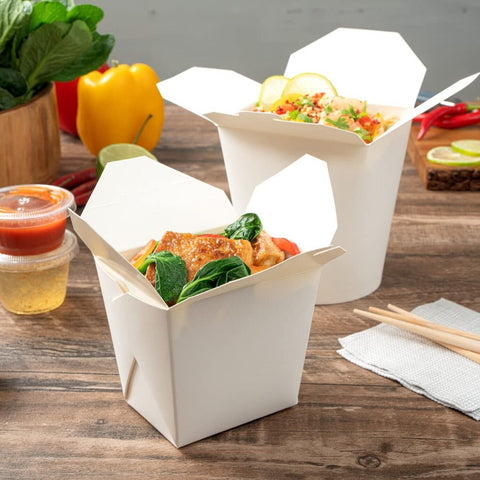 Restaurantware Bio Tek 16 Ounce Noodle Take Out Boxes 200 Disposable Food To ...