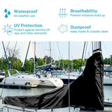 SavvyCraft Waterproof Mainsail Boom Cover, Heavy Duty 600D Sailboat Mainsail ...