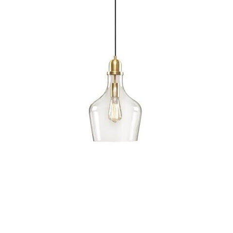 Hampton Hill Auburn Modern Glass Pendant Light Fixtures for 0, Gold/Clear