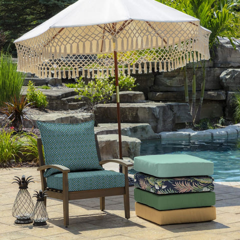 Arden Selections Outdoor Deep Seat Cushion Set, 22 x 24, Rain-Proof, Fade Res...