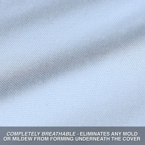 Budge B-150-X8 150 Denier V-Hull Boat Cover Silver 22'-25' Long (Beam Width U...