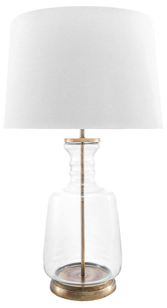 nuLOOM RJT01AA Eagan 24" Glass Table Lamp, Height, Gold