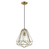 Livex Lighting 41324-91 Knox Collection 1 Light Single Pendant, Brushed Nickel