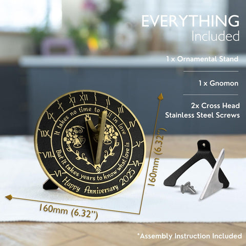 Anniversary Sundial Gift for Any Wedding Anniversary in 2024 - What Love is -...