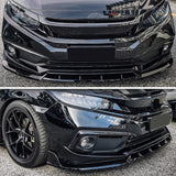 Front Lip Spoiler Compatible with 2016-2021 Honda Civic Sedan 10th Gen Front ...