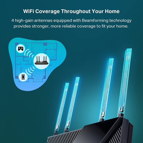 TP-Link AX3000 WiFi 6 Router &#8211; 802.11ax Wireless Router, Gigabit, Dual Ban