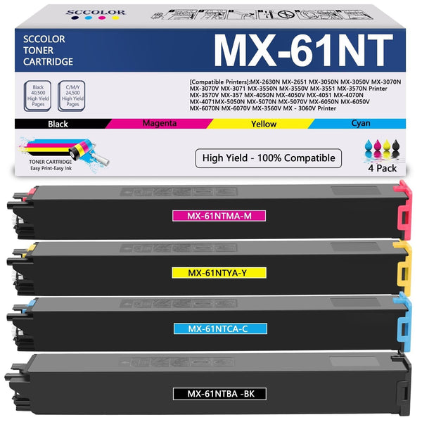 MX61NT MX-61NT MX60NT MX-60NT Toner Cartridge Replacement for Sharp MX-61NT M...