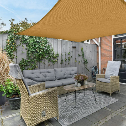 AsterOutdoor Sun Shade Sail Rectangle 16' x 16' UV Block Canopy for Patio Bac...