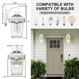 Outdoor Light Fixtures Wall Mount, Waterproof Exterior Wall Lanterns with Gla...