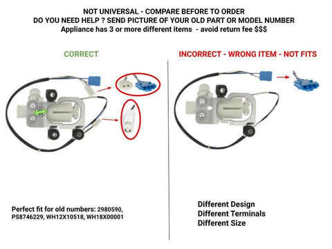 GLOB PRO 5859EA1004G Washer Drain Pump Assembly Compatible with Kenmore 5859E...