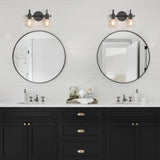 KSANA Black Bathroom Light Fixtures, 2-Light Modern Farmhouse Black Vanity Li...