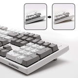 DURGOD Gaming Mechanical Keyboard with Cherry MX Silent Red Switches - 104 Ke...