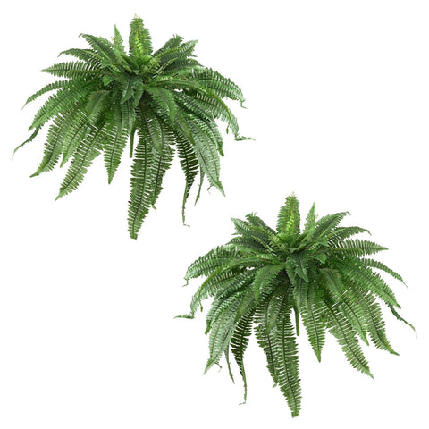 Nearly Natural 48IN Artificial Boston Fern Large Hanging Plant, Set of 2 Arti...