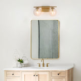 Bathroom Vanity Light Fixtures, 2-Light Gold Bathroom Light Fixtures, Gold Va...