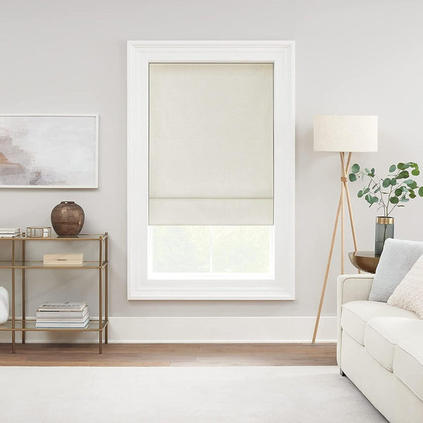 Eclipse Drew Roman Shades for Windows, Cordless 100% Blackout Shades, 23 in W...